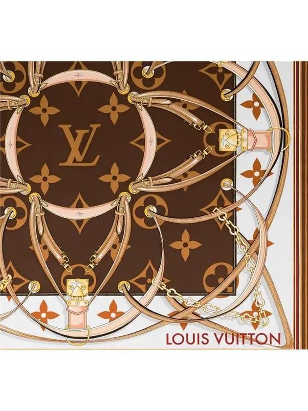 ULTIMATE Ultimate Monogram Square 90 Muffler Brown - LOUIS VUITTON - BALAAN 4