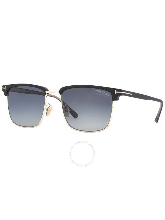 Tom Ford Hudson Polarized Smoke Gradient Square Men's Sunglasses FT0997-H 02D 55 - TOM FORD - BALAAN 3