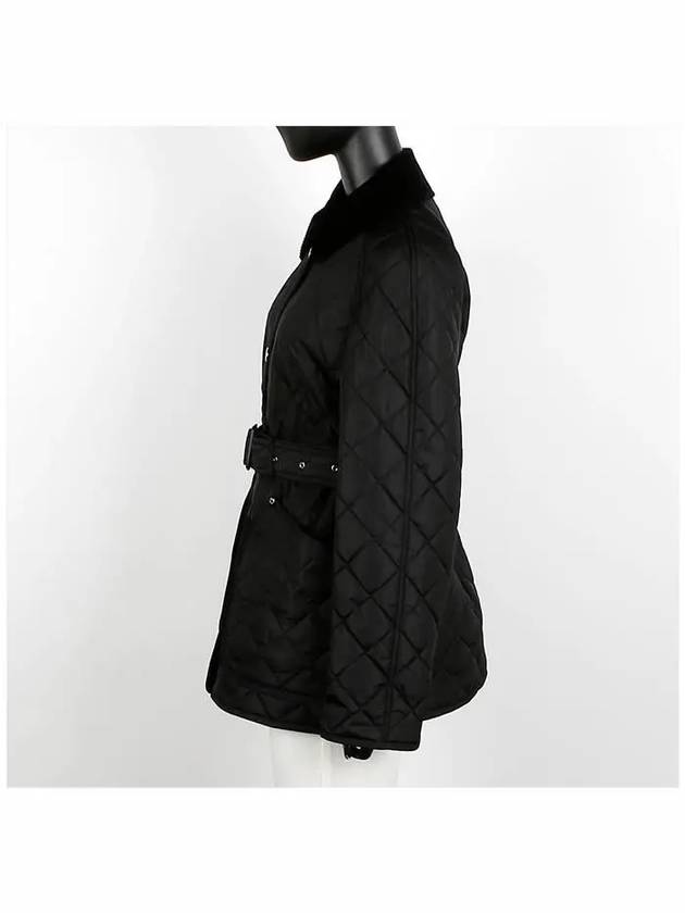 Diamond Quilted Nylon Jacket Black - BURBERRY - BALAAN 4