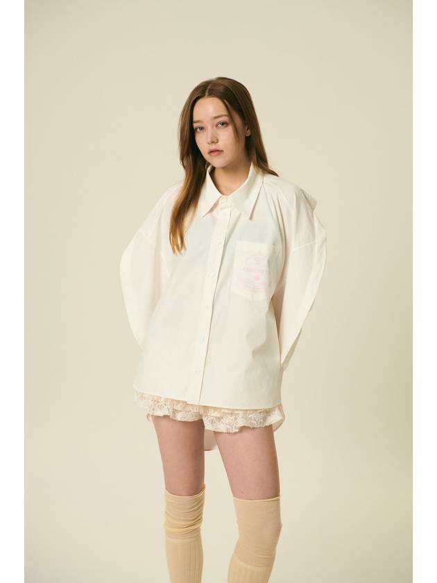 24 Veronica Women’s Loose Shirt_ Ivory - VIBEREEN - BALAAN 6