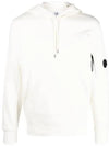 CP Company Lens Wappen Hooded Sweatshirt White 14CMSS023A0 - CP COMPANY - BALAAN 1