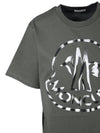 Logo Print Cotton Jersey Short Sleeve T-Shirt Dark Grey - MONCLER - BALAAN 5