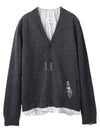 Men's Distressed Cardigan Dark Grey - MAISON MARGIELA - BALAAN 2