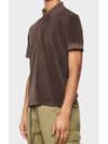 Terry Cotton Short Sleeve Polo Shirt Brown - TOM FORD - BALAAN 3