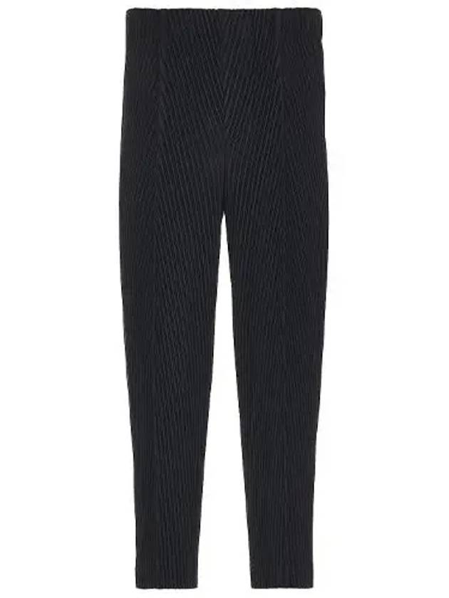 Pleats Bottoms Straight Pants Black - ISSEY MIYAKE - BALAAN 2