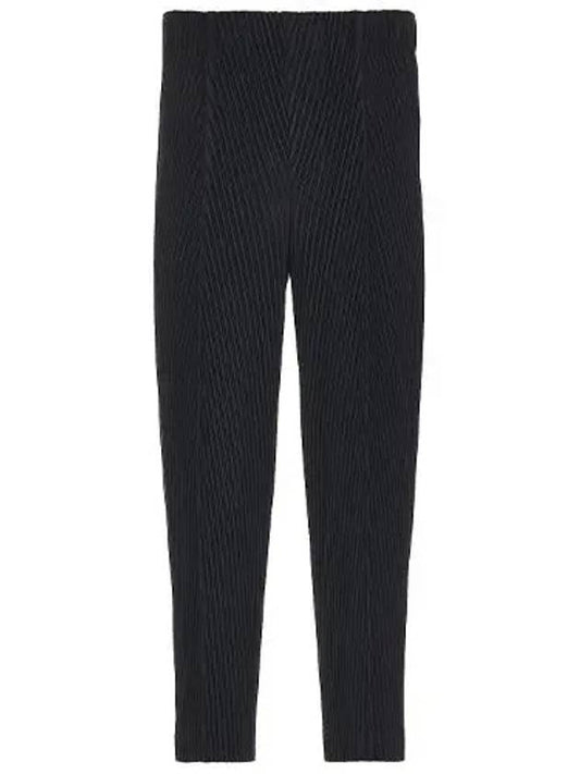 Pleats Bottoms Straight Pants Black - ISSEY MIYAKE - BALAAN 2