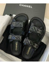 CC Logo Velcro Sandals Black - CHANEL - BALAAN 2