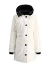 Women's Rossclair Black Label Hooded Padded Parka White - CANADA GOOSE - BALAAN 2