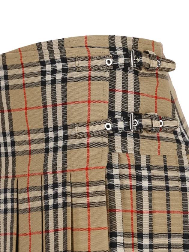 Vintage Check Wool Kilt pleated skirt Archive Beige - BURBERRY - BALAAN 5