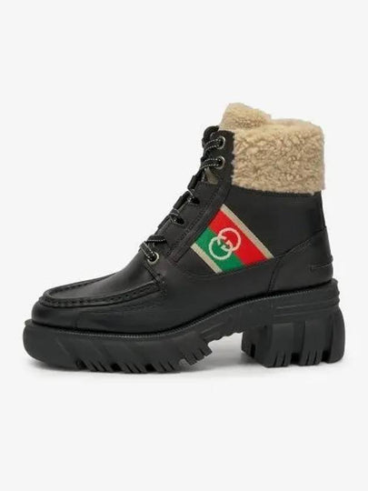 Stripe Ankle Boots Black - GUCCI - BALAAN 2