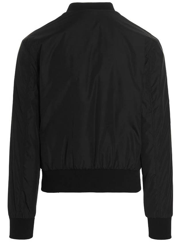 Men's Branded Tag Nylon Zip-up Jacket Black - DOLCE&GABBANA - BALAAN 3