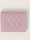 Matelasse Leather Half Wallet Alabaster Pink - MIU MIU - BALAAN 4