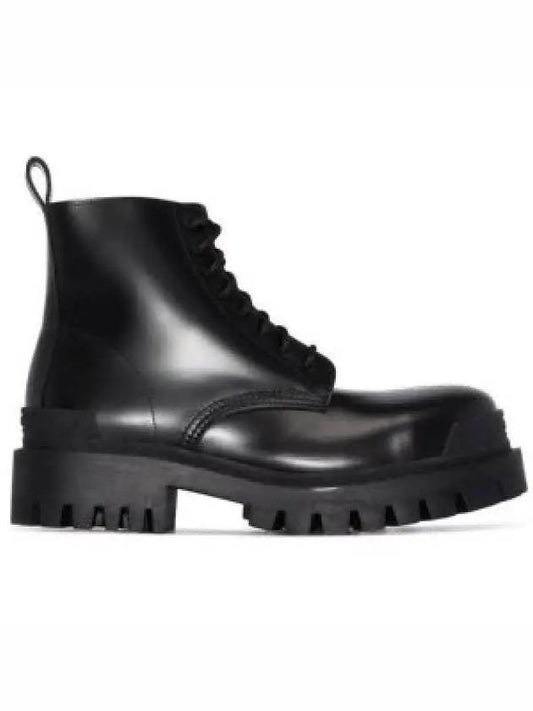 leather strike combat boots black - BALENCIAGA - BALAAN 2