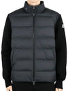 Men s Logo Patch Knit Padded Jacket Black 9B00032 M1131 999 - MONCLER - BALAAN 2