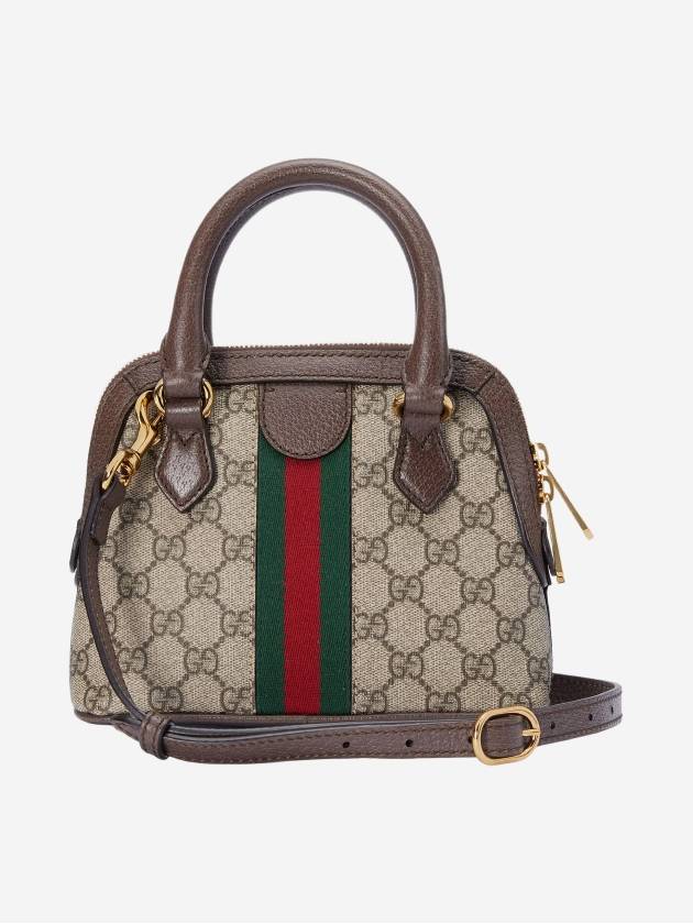 GG Supreme Web Band Leather Tote Bag Beige - GUCCI - BALAAN 4