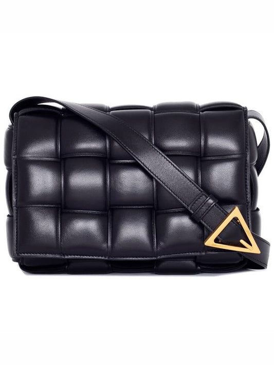 Padded Leather Cassette Crossbody Bag Black - BOTTEGA VENETA - BALAAN 2