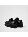 Brushed Leather Loafers Black - PRADA - BALAAN 3