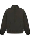 Nylon Puffer Half Zip Bomber Jacket Black - FEAR OF GOD ESSENTIALS - BALAAN 1