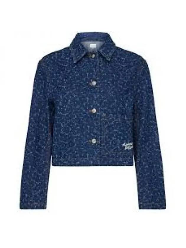 Cropped Denim Jacket Navy - MAISON KITSUNE - BALAAN 1