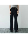 Light Wool Flare Slacks Black - NOIRER - BALAAN 2