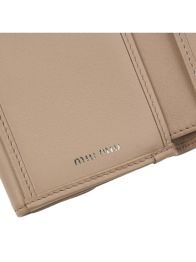 Small Leather Tri-Fold Half Wallet Cameo - MIU MIU - BALAAN 9