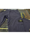 Men's Wappen Fleece Track Pants Royal Blue - STONE ISLAND - BALAAN 8