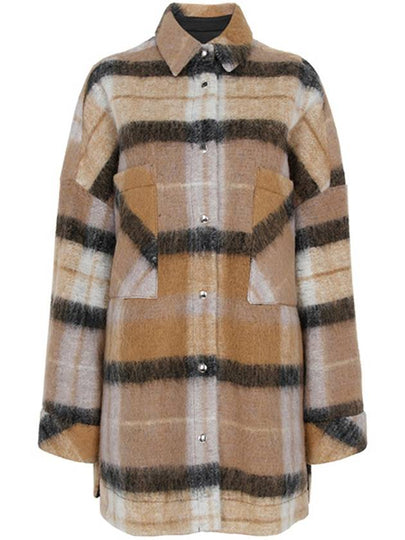 Beige Aponi Check Wool Coat WM100APONI BEI39 00001 - IRO - BALAAN 2