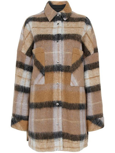 Aponi Check Wool Jacket Beige - IRO - BALAAN 1