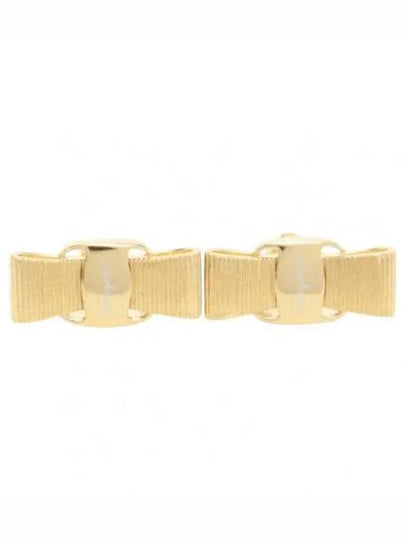 Vara Ribbon Earrings Gold - SALVATORE FERRAGAMO - BALAAN 2