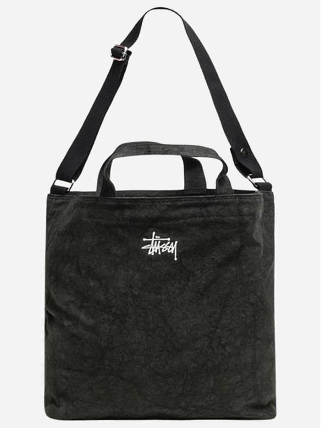 Canvas Crossbody Bag Washed Black - STUSSY - BALAAN 1