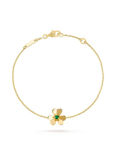 Freeball Emerald Pendant Mini Bracelet Gold - VANCLEEFARPELS - BALAAN 1