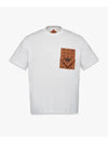 Monogram Pocket Cotton Short Sleeve T-Shirt White - MCM - BALAAN 2