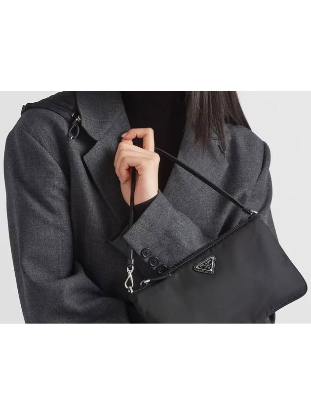 Re-Nylon Trim Mini Shoulder Bag Black - PRADA - BALAAN 6