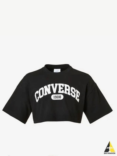 Sporty Crop Tee BLACK - CONVERSE - BALAAN 1