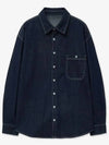 Overfit washed denim shirt dark indigo - BLONDNINE - BALAAN 6