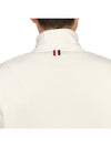 V-Neck Diagonal Armband Cardigan White - THOM BROWNE - BALAAN 10