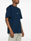 Logo Print Cotton Short Sleeve T-Shirt Navy - MSGM - BALAAN 6