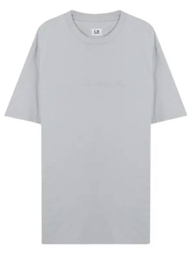 Logo Backprint Cotton Short Sleeve T-Shirt Grey - CP COMPANY - BALAAN 2