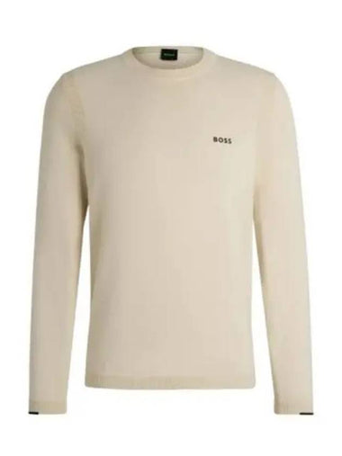 Logo Print Regular Fit Sweatshirt Ivory - HUGO BOSS - BALAAN 1