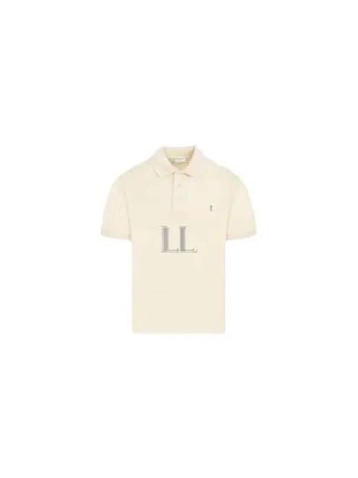 Men's Cassandre Cotton Polo Shirt Beige - SAINT LAURENT - BALAAN 2