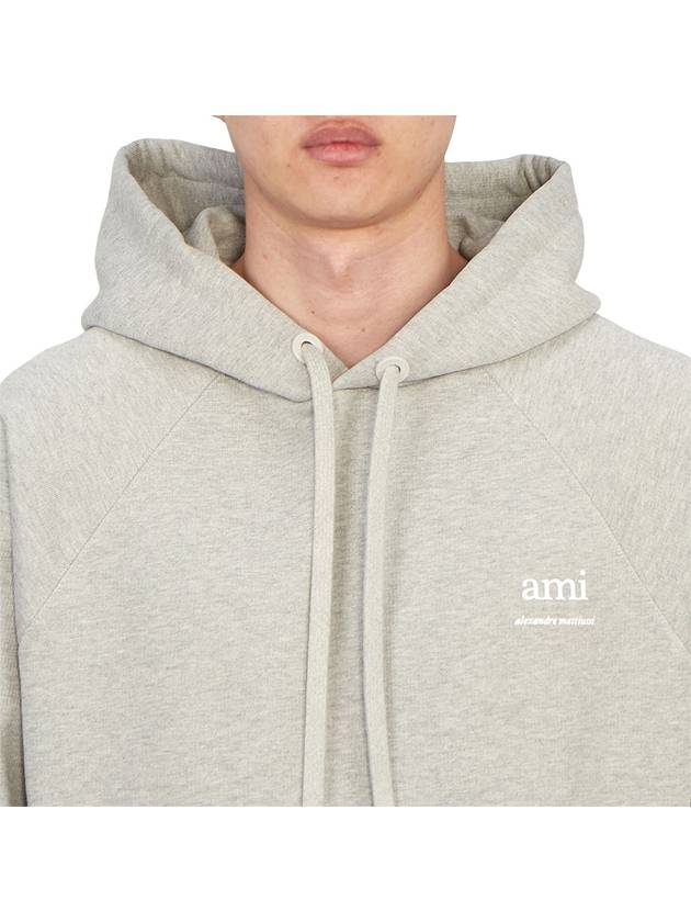 Alexandre Mattiussi Logo Print Hoodie Grey - AMI - BALAAN 6