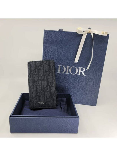 Oblique Jacquard Card Wallet Black - DIOR - BALAAN 2