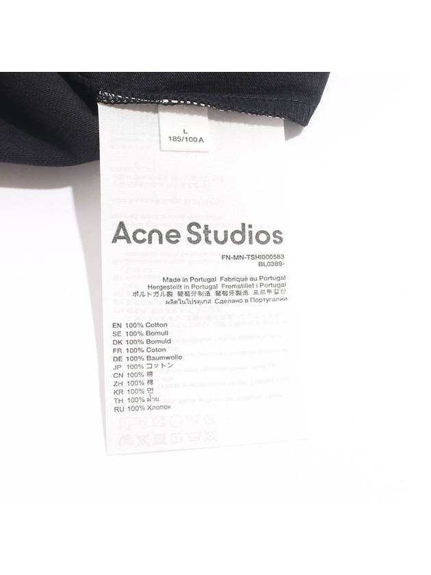 Logo Patch Short Sleeve T-Shirt Black - ACNE STUDIOS - BALAAN 5