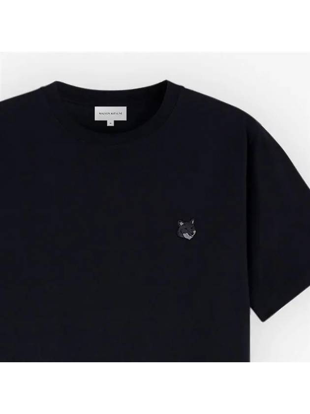 Bold Fox Head Patch Comfort Short Sleeve T-Shirt Black - MAISON KITSUNE - BALAAN 4