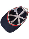 Bow Grosgrain Wool Flannel Ball Cap Navy - THOM BROWNE - BALAAN 6