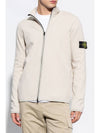 Compass Patch High Neck Stretch Wool Zip Up Cardigan Plaster - STONE ISLAND - BALAAN 3