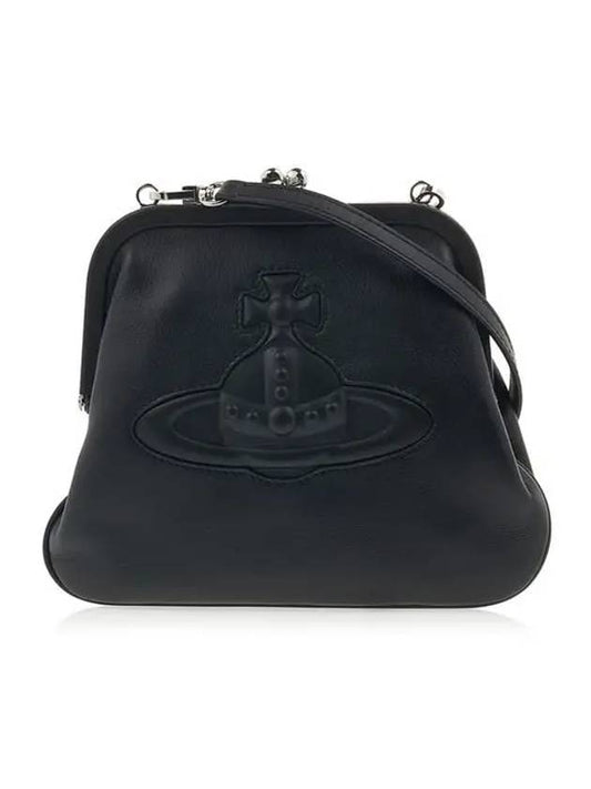 Logo Leather Clutch Bag Black - VIVIENNE WESTWOOD - BALAAN 2