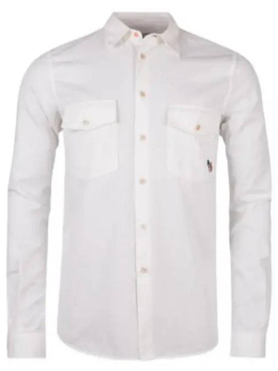 Broad Stripe Zebra Cotton Long Sleeve Shirt White - PAUL SMITH - BALAAN 2