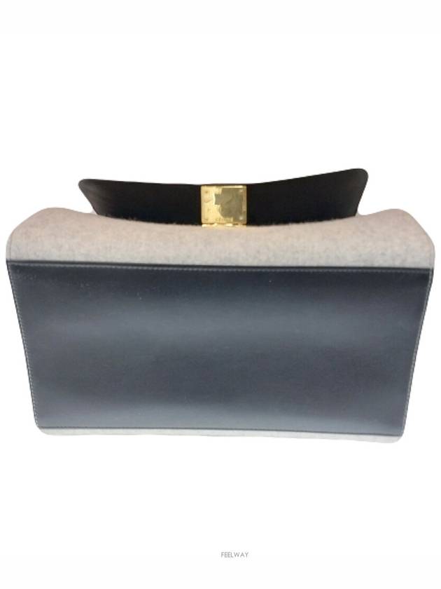 Trapeze Medium Black Gray Shoulder Bag - CELINE - BALAAN 5