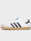 Samba OG Leather Low Top Sneakers Night Indigo White - ADIDAS - BALAAN 4